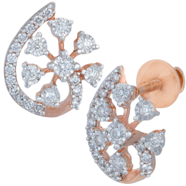 Graceful Chic Floral Diamond Earrings