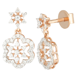 Gliterati Foral Diamond Earrings