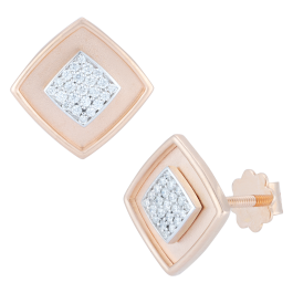 Stylish Cubic Double Layer Diamond Earrings