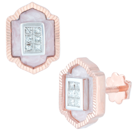 Antiue Trefoil Arch Diamond Earrings