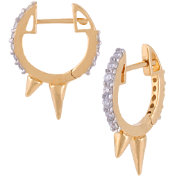 Stylish Twin Arrowhead Diamond Earrings