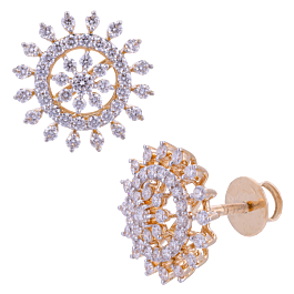 Artistic Sun Rays Diamond Earrings