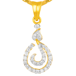 Splendid Spiral Design Diamond Pendant