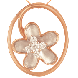 Concentric Little Floral Diamond Pendants