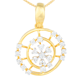 Fantatic Concentric Floral Diamond Pendants 