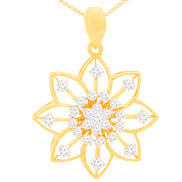 Beautiful Floral Stone Diamond Pendants