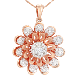 Gorgeous Gleaming Floral Diamond Pendants