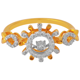 Fascinating Sun Design Diamond Rings