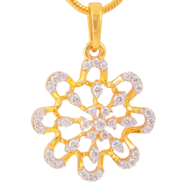 Enrich Floral Design Diamond Pendant