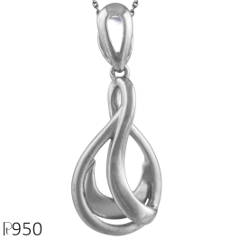 Beautiful Dancing Drop Platinum Pendant