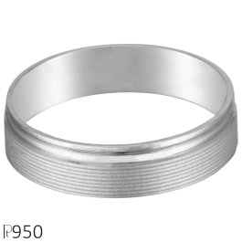Dual Tones Rows Design Platinum Ring