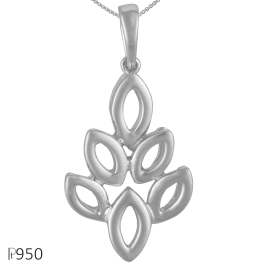 Sparkling Leaf Platinum Pendants