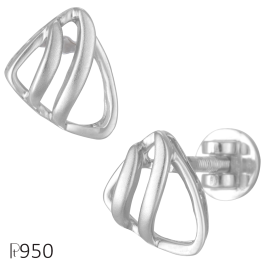 Classic Artistic Platinum Earrings