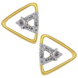 Classy Triangular Diamond Earrings