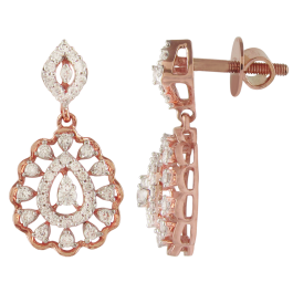 Astonishing Blooming Floral Diamond Earrings