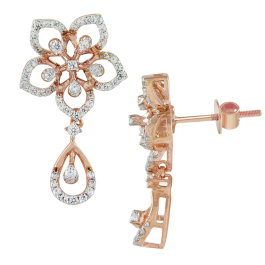 Chic Classic Floral Diamond Earrings