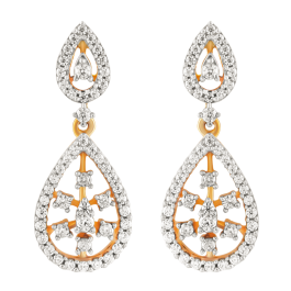 Eclectic Pear Drops Diamond Earrings