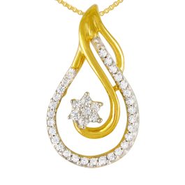 Adorable Pear Pattern Floral Diamond Pendants