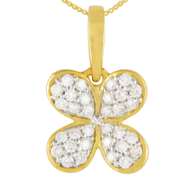 Beautiful Simple Floral Diamond Pendants