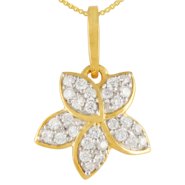 Dainty Chic Floral Studded Diamod Pendants