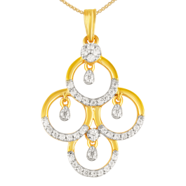 Royal Stepwise Chandelier Pattern Diamond Pendants
