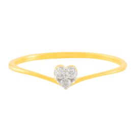Minimalistic Heartin Diamond Rings