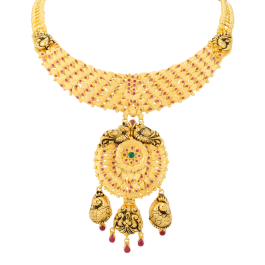 Eye Catchy Artistic Design Short Gold Necklaces