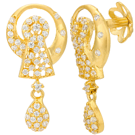 Sparkle Drops Stylish Gold Earrings
