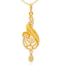 Loop Design with Single Floral Gold Pendants