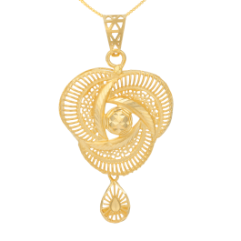 Shiny Swirl Design Gold Pendants