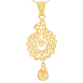 Lovely Spiral Pattern Gold Pendants