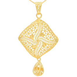 Fancy Geometric Design Gold Pendants