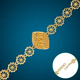 Contemporary Floral Gold Bracelet