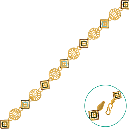 Modern Geometric Shaped Gold Bracelet