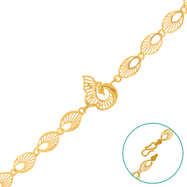 Dazzling Peacock Gold Bracelet