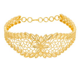 Eye Catchy Floral Design Gold Bracelets