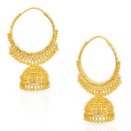 Contemporary Intricate Gold Earrings