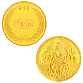 22KT Gold  1 Gram Lakshmi Coin | 26E259423 