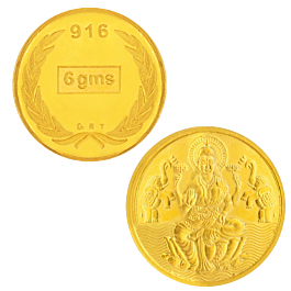 22KT Gold  6 Grams Lakshmi Coin | 26E289148 